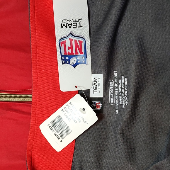 New York Giants NFL Team Apparel Mens Dark Gray Half-Zip Pullover 3XL NWT - Picture 7 of 8